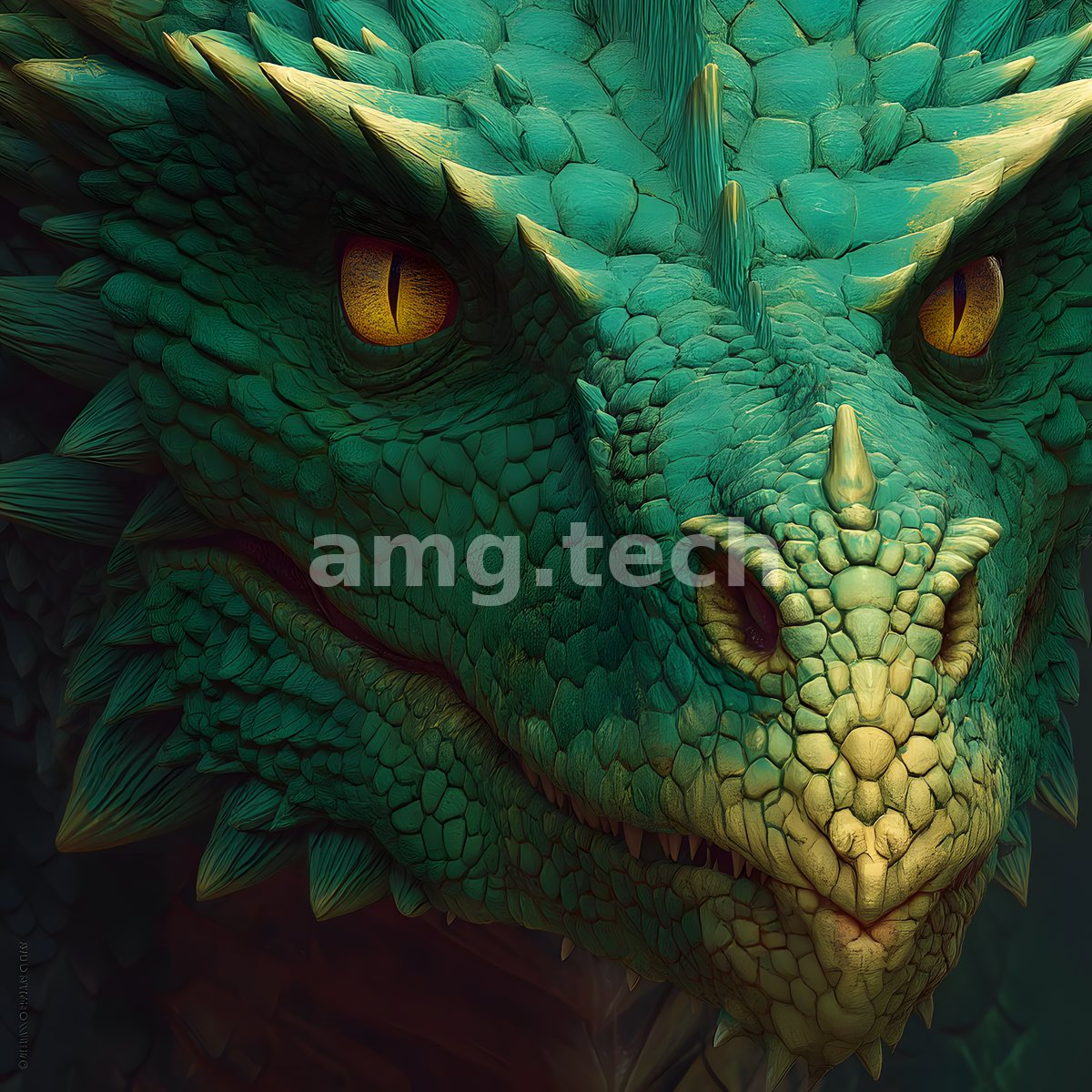 Adorned in a jewelled circlet and gown of glowing blue tracery, a regal figure surveys a sunlit, mist-veiled forest.